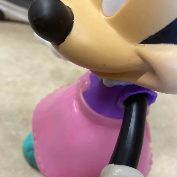 Disney Minnie Mouse 10" Plastic Mattel Toy 2017 Movable Head & Arms - Picture 2 of 4